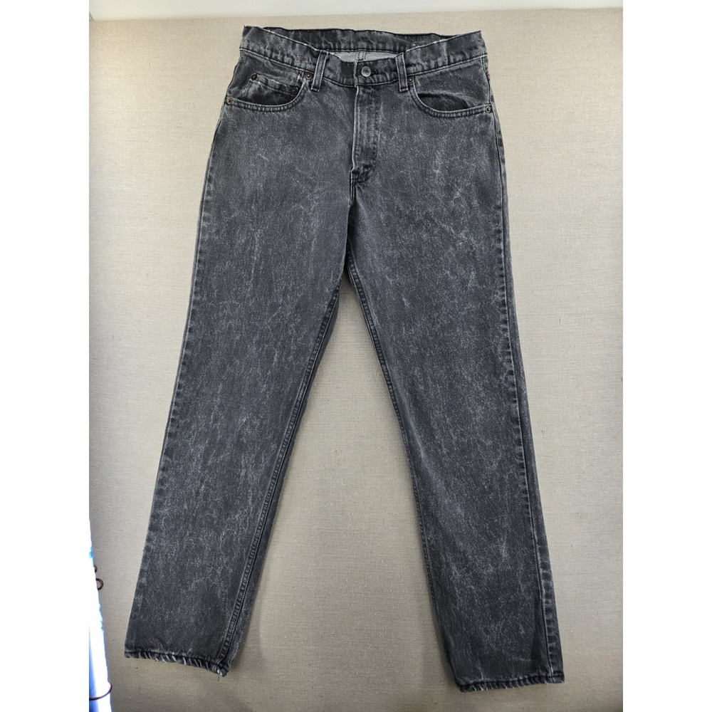 Vintage Levis 506-0253 Black Denim Jeans 34x34 (Fits 31.5x32.5") Made in USA 80s